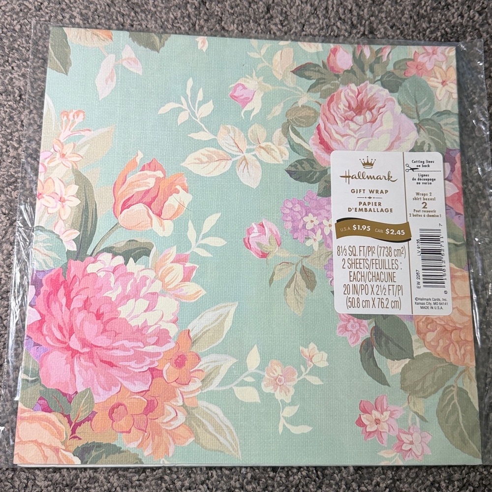5/$25 VINTAGE Birthday Wrapping Paper Floral Flowers - Picture 1 of 2